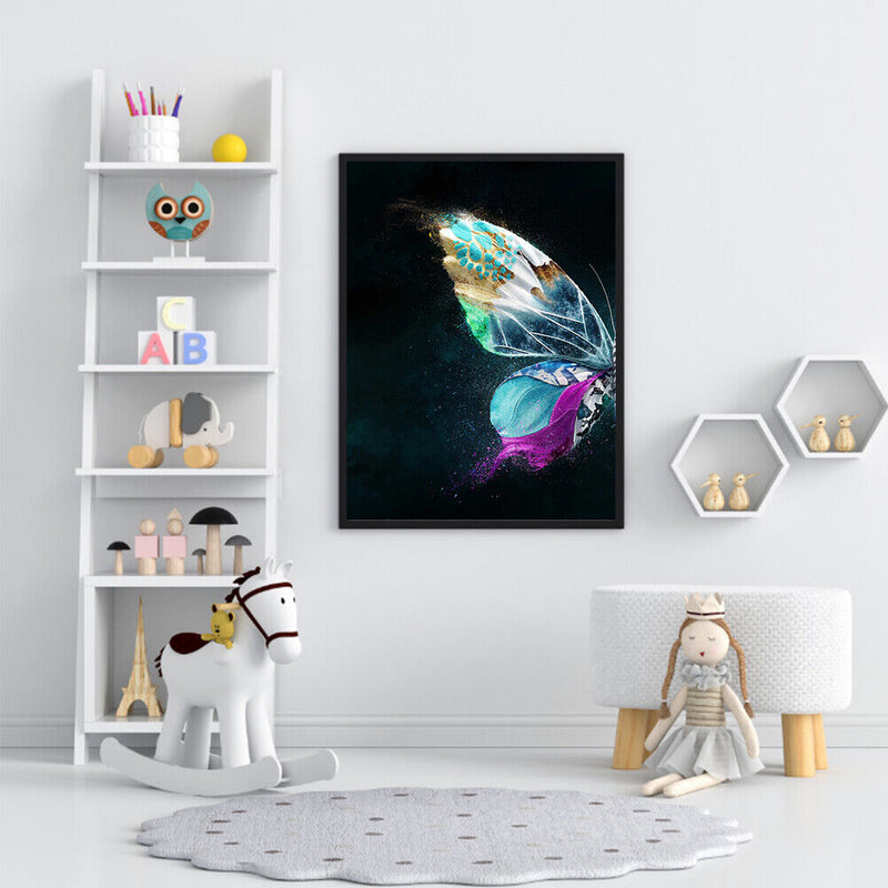 Wall Art Pictures Posters Color Butterfly Oil Paint Painting Bedroom Ornaments