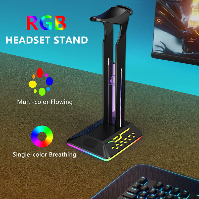 Gamer Headset Display Stand 6 Monochrome Modes Desktop Laptop Gaming Accessory