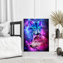 5D DIY Diamond Painting Snuggling Wolf Kits Full Round Drill Wall Decor Crafts