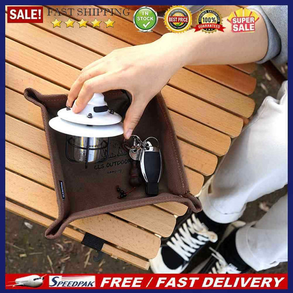 Portable Desktop Storage Box Square Multi-function Foldable Plate for Outdoor