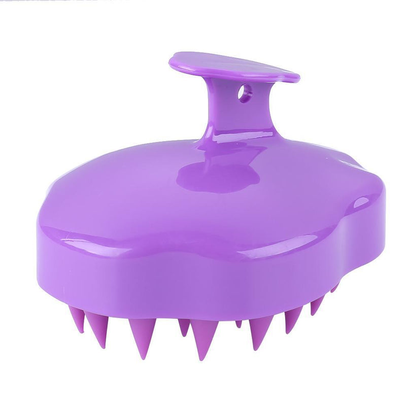 Silicone Scalp Massage Shampoo Brush Body Brush Hair Comb (Purple) Newly
