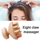 Wooden Massage Comb Acupoint Massage Claw Scalp Massage Loss Anti-hair S9R6