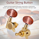 6pcs Guitar Tuning Pegs Enclosed Locking Closed Knob Machine Heads Tuners