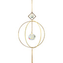 Crystal Ball Iron Ring Hanging Pendant Home Garden Decor (17)