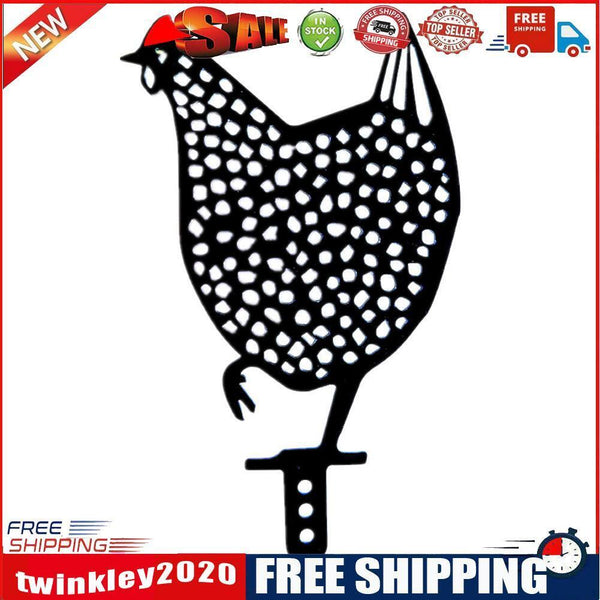 Acrylic Hollow Chicken Ornaments Backyard Lawn Stakes Yard Art Decor (C)