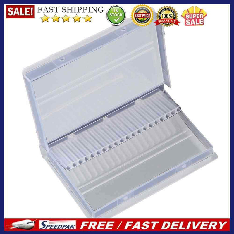Nail Art 20 Holes Slots Drill Bit Holder Display Grinding Heads Storage Box