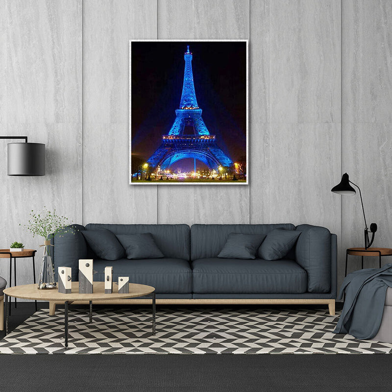 DIY Eiffel Tower Round Diamond Painting Cross Stitch Kit Bead Art Home Decor