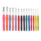 49pcs Aluminum Crochet Hooks Holder Sewing Storage Toollkit Bag (Light Blue