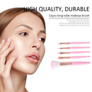 5pcs Portable Makeup Brush Set Soft Nylon Eyeshadow Foundation Brush (Pink)
