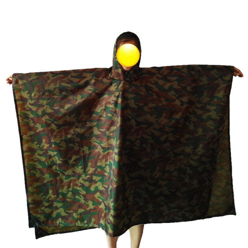 3 in 1 Waterproof Raincoat Unisex Rain Jacket Poncho for Outdoor Hiking Climb
