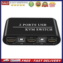 2 Ports HD KVM Switch HDMI-Compatible USB 4K HD Keyboard Mouse Splitter Switcher