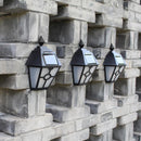 Retro Hex Solar LED Lawn Lamp Waterproof Dynamic Flames Courtyard Garden Light