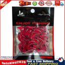 50pcs 2.4cm 0.5g Maggot Bionic Fishing Lures Artificial Soft Bait (Red) Newly