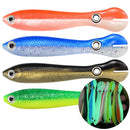 4x 10cm 6g Bionic Loach Fishing Lures Sinking Artificial Soft Baits (Mixed)