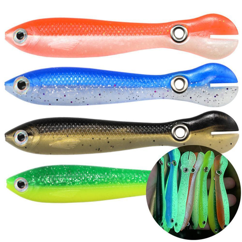 4x 10cm 6g Bionic Loach Fishing Lures Sinking Artificial Soft Baits (Mixed)