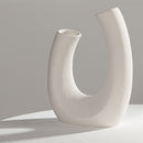 Vase Ceramic Art Flower Vase Home Decoration Tabletop Ornaments White Ceramic