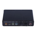 USB 6 Channel 5.1 External Optical Audio Sound Card for Notebook PC(Black)