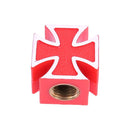 4pcs Universal Cross Style Car Bike Tire Wheel Valve Caps Covers (Red) Newly