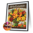 5D DIY Flowers Full Round Drill Diamond Painting Kit Mosaic Picture (A827) Newly