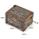 5pcs Retro Wood Hand Cranked Music Box Carved Kid Child Birthday Gift