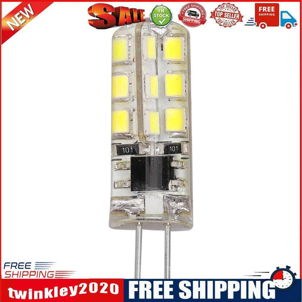 2W 2835SMD G4 LED Lamp AC220V-240V Silicone 24LEDs Replace Bulb (Cool White