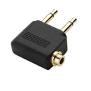 3.5mm Jack Audio Adapter for Airplane Travel Earphone Headphone (5pcs)