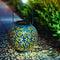 Creative Solar LED Iron Art Hollow Lantern Light Outdoor Decor Lighting Lamp