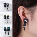 Ear Jewelry Cartoon Animal Stud Earrings Handmade Cat Earring Polymer Clay