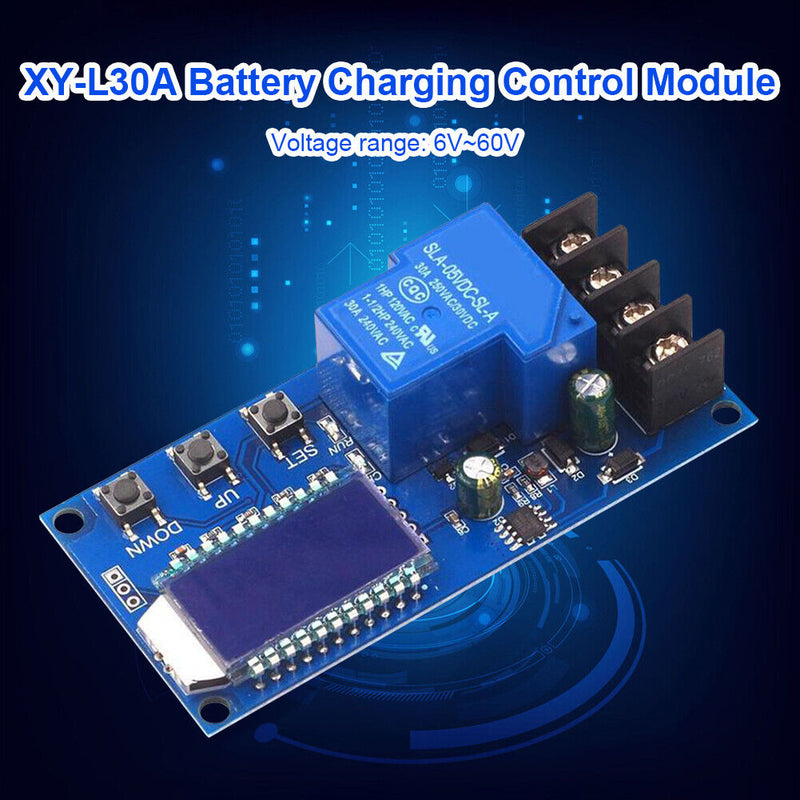 XY-L30A 30A 6-60V Lead-Acid Lithium Battery Charger Control Module with LCD