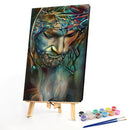 Oil Paint by Numbers Kit Priest DIY Picture Drawing Artwork Wall Crafts Gif
