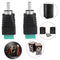 2pcs Speaker Wire Cable to Audio Male RCA Connectors Adapters Jack Plug #F