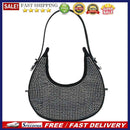 Fashion Diamond Rhinestones Handbag Women Portable Crescent Underarm Clutch Bag