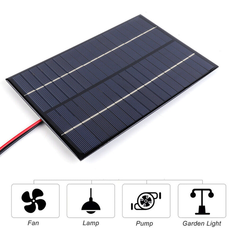 Waterproof Solar Panel 8W Polycrystalline Board 200x130mm for 12V-18V Batte