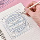 Multi-function Rotatable Drawing Template Art Design Construction Geometry