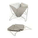 #A Stainless Steel Folding Coffee Filter Holder Storage Bag Outdoor Camping Tool