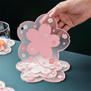 Cup Mats Cherry Blossom Heat Insulation Mat Non-slip Coasters Bowl Pad
