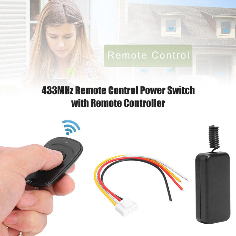 433 MHz 5-12V Remote Control Switch + 1 Button RF Transmitter for LED Light