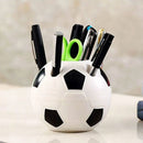 Cute Football Shaped Pen Holder Desktop Pencil Storage Rack (Black-White) Newly
