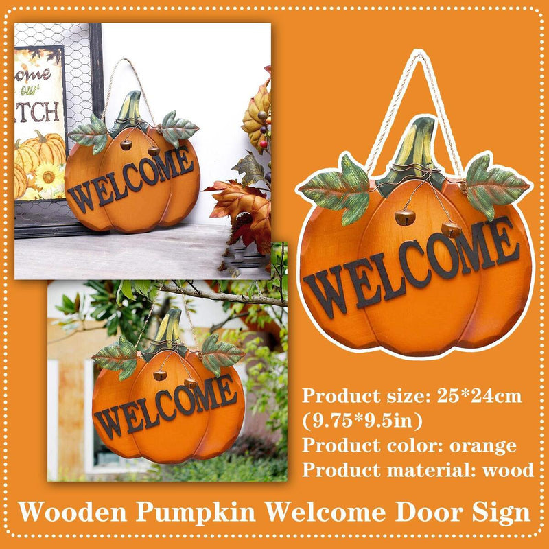 Halloween Hanging Sign Pumpkin  Plaque Sign Door Sign Welcome Hanging Brand,