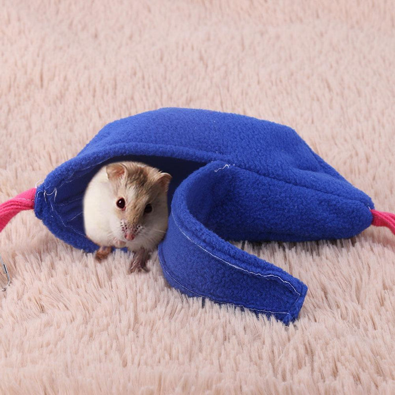Warm Banana Hamster Hammock Hang Cage Pet Birds Sleeping Nest House (Blue) Newly