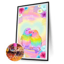 5D DIY Diamond Painting Color Lovers Bird Full Drill Rhinestone Mosaic Art Kit