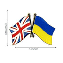 1 Pcs Ukraine UK Brooch Country Flag Badge Clothes Cufflinks Love Peace(C) Newly