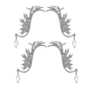 Elegant Drop Zircon Dangle Ear Clip Ear Stud Angel Wings Earrings Rhinestone