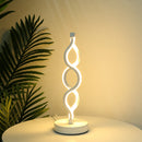 Spiral Wave LED Table Lamp Modern Desktop Decorative Lamps (UK Warm White) Newly