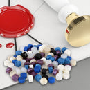 100pcs Octagon Fire Painting Pills Seal Paint Granulate Stamps Wedding Around