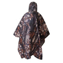 Waterproof Raincoat Unisex Rain Jacket for Outdoor Hiking (Leaf Camo)
