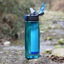 Large Capacity Water Kettle 650ml Outdoor Gym Filter Shaker Bottle (Green) Newly