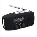 2000mAh Portable Hand Crank FM AM WB NOAA Radio Solar Radio Torch (Black) Newly