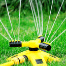 #A 360 Degree Rotating Garden Water Sprinkler Plastic Three-way Watering Device