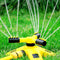 #A 360 Degree Rotating Garden Water Sprinkler Plastic Three-way Watering Device